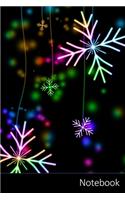 Notebook: Schneeflocken, Schnee, Winter, Weihnachten Notizbuch / Tagebuch / Schreibheft / Notizen - 6 x 9 Zoll (15,24 x 22,86 cm), 150 Seiten, glänzende Oberf