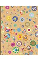 Sketchbook: Floral doodle notebook - Journal for drawing sketching or doodling - blank pages with small floral element at the corner - Floral Cover