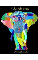 Elephant Notebook: Colorful Elephant Notebook, Indian Style Notebook, Diary Journal, College Ruled, 100 Pages/ lined paper, Funny Notebook.(Zebra Notebook)