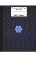 Hexagonal Graph Paper Notebook. 8.5" x 11". 120 Pages