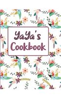 Yaya's Cookbook: Floral Blank Lined Journal(2 Yaya's Recipe Gifts)