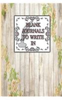 Blank Journals To Write In