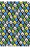 Bullet Journal Notebook Colorful Diamonds 5: 112 Page Numbered Graph Style Grid Bullet Journal with Index Pages and Key Pages in Portable 6 X 9 Size.