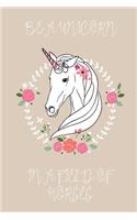 Be a Unicorn in a Field of Horses Journal (Beige): 100 page 6" x 9" Ruled Notebook: Inspirational Journal, Blank Notebook, Blank Journal, Lined Notebook, Blank Diary(1 Be a Unicorn Journal)