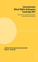 Internationales Alfred-Doeblin-Kolloquium Cambridge 2017