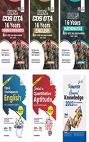CDS 16 Years Mathematics, English & General Knowledge Topic-wise Solved Papers (2007 - 2022) with Smarter GK 2023 + Shortcuts Quant + English Tips Books (set of 6 Books)