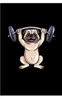 Workout & Food Pug Notebook