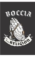 Boccia Ist Meine Religion: DIN A5 6x9 I 120 Seiten I Kariert I Notizbuch I Notizheft I Notizblock I Geschenk I Geschenkidee