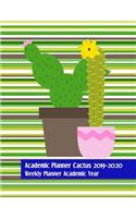 Academic Planner Cactus 2019-2020: Weekly Planner Academic Year