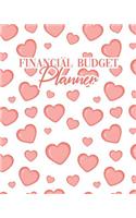 Financial Budget Planner: Weekly Organizer Monthly Expense Tracker Finance Ledger Notebook Daily Debt Management Heart Pattern Cover