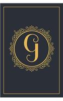 G: Monogram Notebook Black and Gold Journal