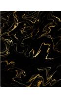 Black and Gold Marble Composition Notebook - Large Ruled Notebook - 8x10 Lined Notebook (Softcover Journal / Notebook / Diary)