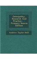 Osteopathy, Research and Practice...