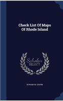 Check List Of Maps Of Rhode Island