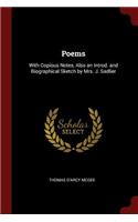 Poems: With Copious Notes, Also an Introd. and Biographical Sketch by Mrs. J. Sadlier