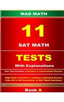 11 SAT Math Tests with Explanations Book a