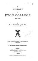 A History of Eton College, 1440-1884