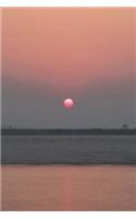 Hazy Irrawaddy River Sunset Myanmar / Burma Journal: 150 page lined notebook/diary