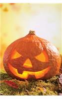 Autumn Jack-O-Latern Grid Notebook: 150 Page Grid Notebook Journal Diary