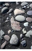 Stones on a Black Sand Beach Textures in Nature Journal: 150 Page Lined Notebook/Diary