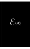 Eve: notebook with the name on the cover, elegant, discreet, official notebook for notes