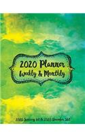 2020 Planner Weekly and Monthly Jan 1, 2020 to Dec 31, 2020 Green Wave: Year Planning & Goals