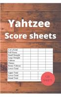 Yahtzee Scores Sheets