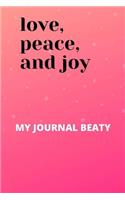 my love sketchbook with nice cover and lined paper