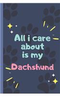 All I Care About Is My Dachshund - Notebook