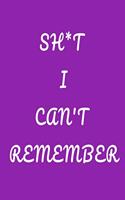 Shit I Can't Remember