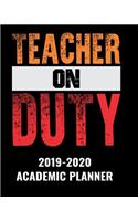 Teacher On Duty 2019-2020 Academic Planner