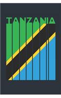 Vintage Tanzania Notebook - Tanzanian Flag Writing Journal - Tanzania Gift for Tanzanian Mom and Dad - Retro Tanzanian Diary