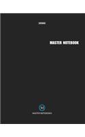 Notebook: Master Notebook: Lined Notebook - Large (8.5 x 11 inches) - 100 Pages - Black Glossy Cover