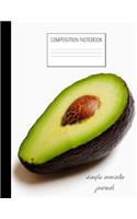 simple avocado journal Composition Notebook