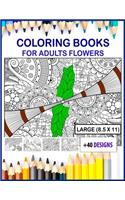 coloring books for adults flowers large print: coloring books for adults flowers 8.5x11 size