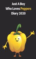 Just A Boy Who Loves Peppers Diary 2020: A Cute Full Year 185 Page Diary Journal For Boys