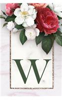 Monogram Letter W Journal