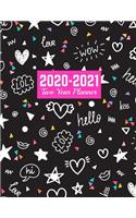 2020-2021 Two Year Planner: Daily Weekly Monthly 2020-2021 Planner Organizer, Agenda, Schedule and To Do List Journal - Art Cover 00023187