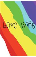 Love wins dot grid notebook