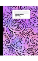 Composition Notebook Wide Ruled 7.44 X 9.69 Inches 100 Sheets / 200 Pages