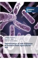 Identification of salt tolerance in bacteria from agricultural soil