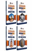 PW UDAAN (Prelims Wallah Static) Modern India, Ancient India, Medieval India, Art and Culture Combo Set of 4 Books For 2025 Exams | Quick and Comprehensive Revision Series