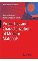 Properties and Characterization of Modern Materials