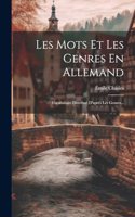 Les Mots Et Les Genres En Allemand