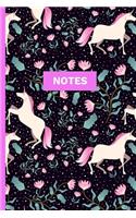 Notes: A Whimsical Magical Unicorn, Cupcakes and Doodle Rainbows Notebook Journal - Magical Forest Fairies, Llama, Caticorn, Unicorn - I Believe in Unicorn