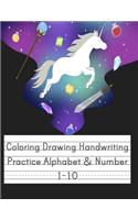 Coloring Drawing Handwriting Practice Alphabet & Number