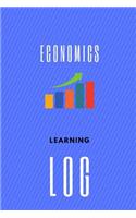 Economics Learning log: Notebook, 6x9, Cornell notes, 150 pages, white paper, hardy matte cover.