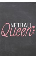 Netball Queen: Netball Notebook, Planner or Journal - Size 6 x 9 - 110 Dot Grid Pages - Office Equipment, Supplies -Funny Netball Gift Idea for Christmas or Birthd