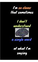 I'm so clever that sometimes I don't understand a single word of what I'm saying