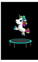 Trampoline Unicorn: Cute Unicorn Perfect Gift Lined Notebook/Journal (6x9)